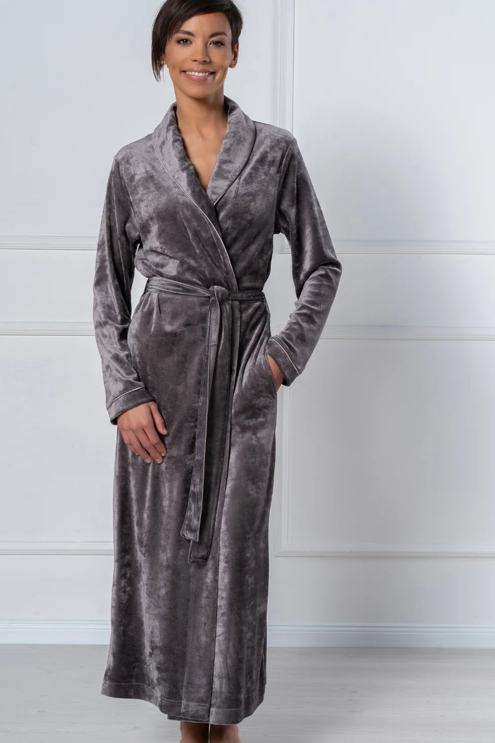 Extra Long Luxurious Modal Velour Bathrobe
