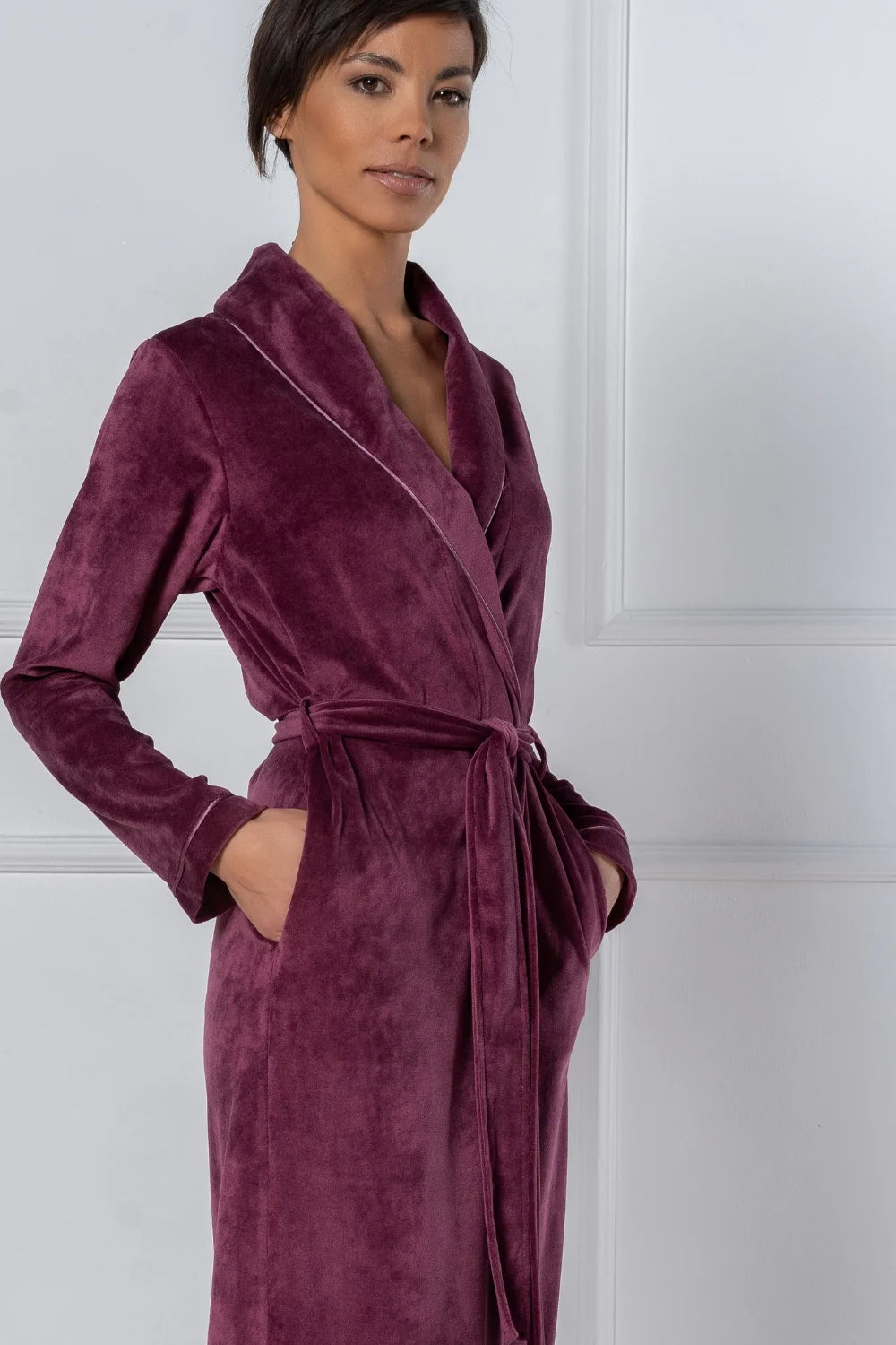 Extra Long Luxurious Modal Velour Bathrobe