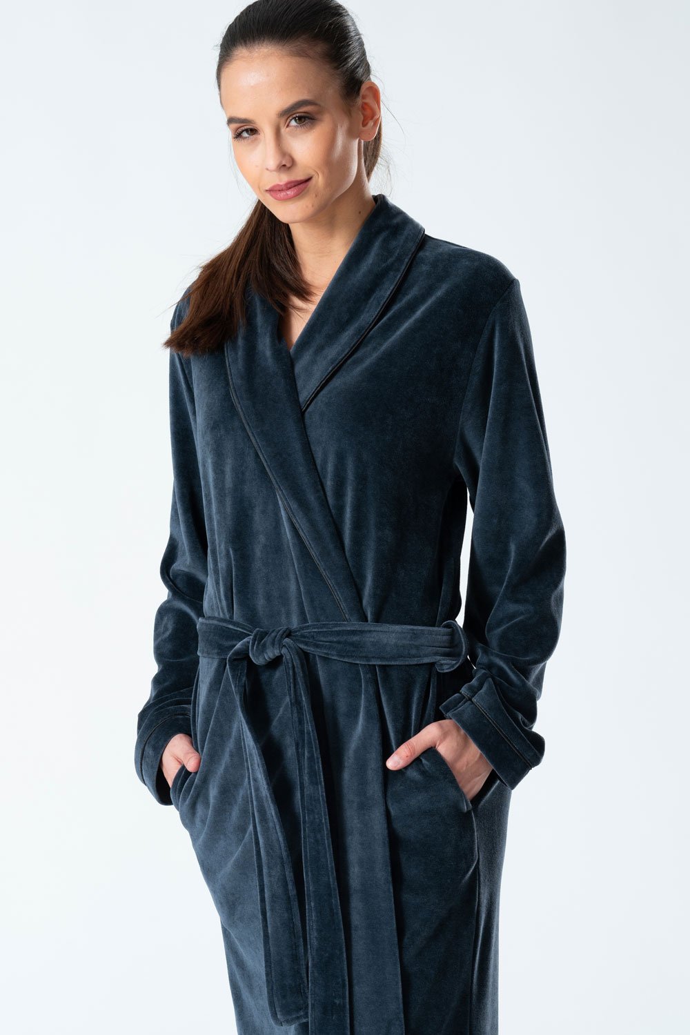 Extra Long Luxurious Modal Velour Bathrobe
