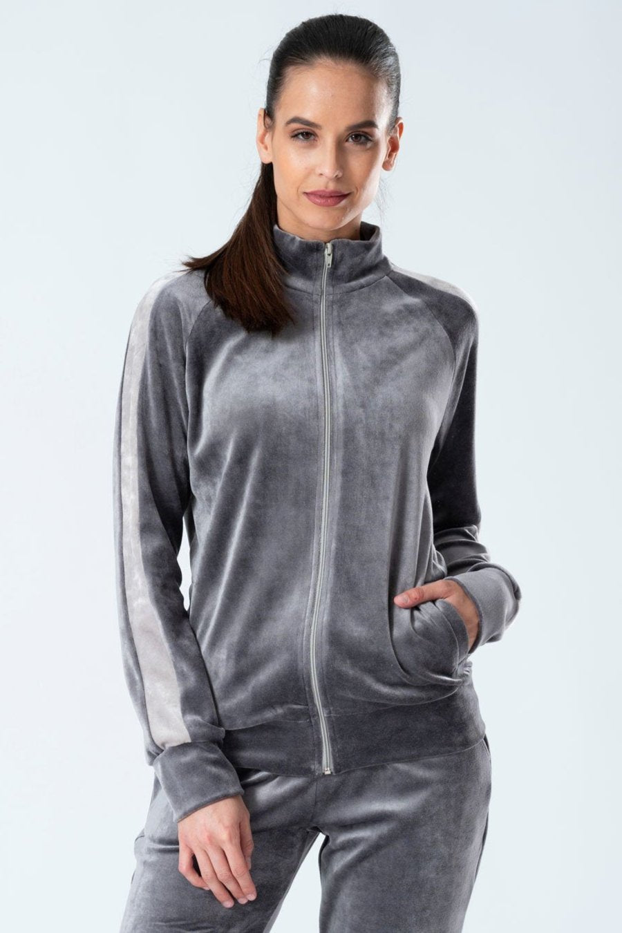 Belmanetti Bamboo Blend Nicky Velour Sweatsuit in Light Blue - Sustainable fabric