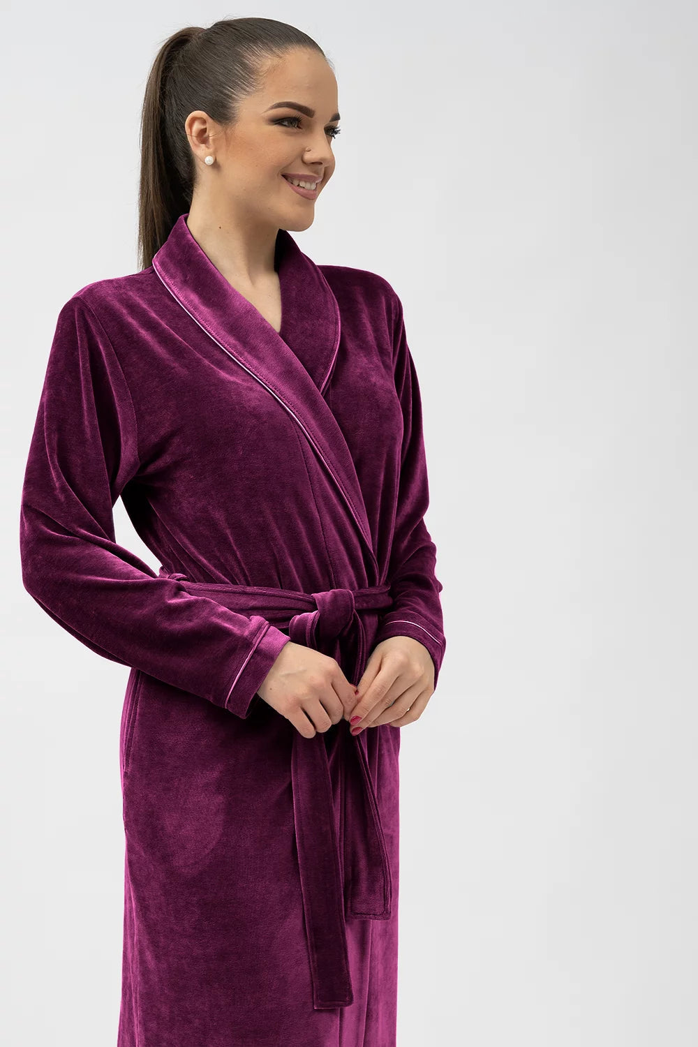 Extra Long Luxurious Modal Velour Bathrobe
