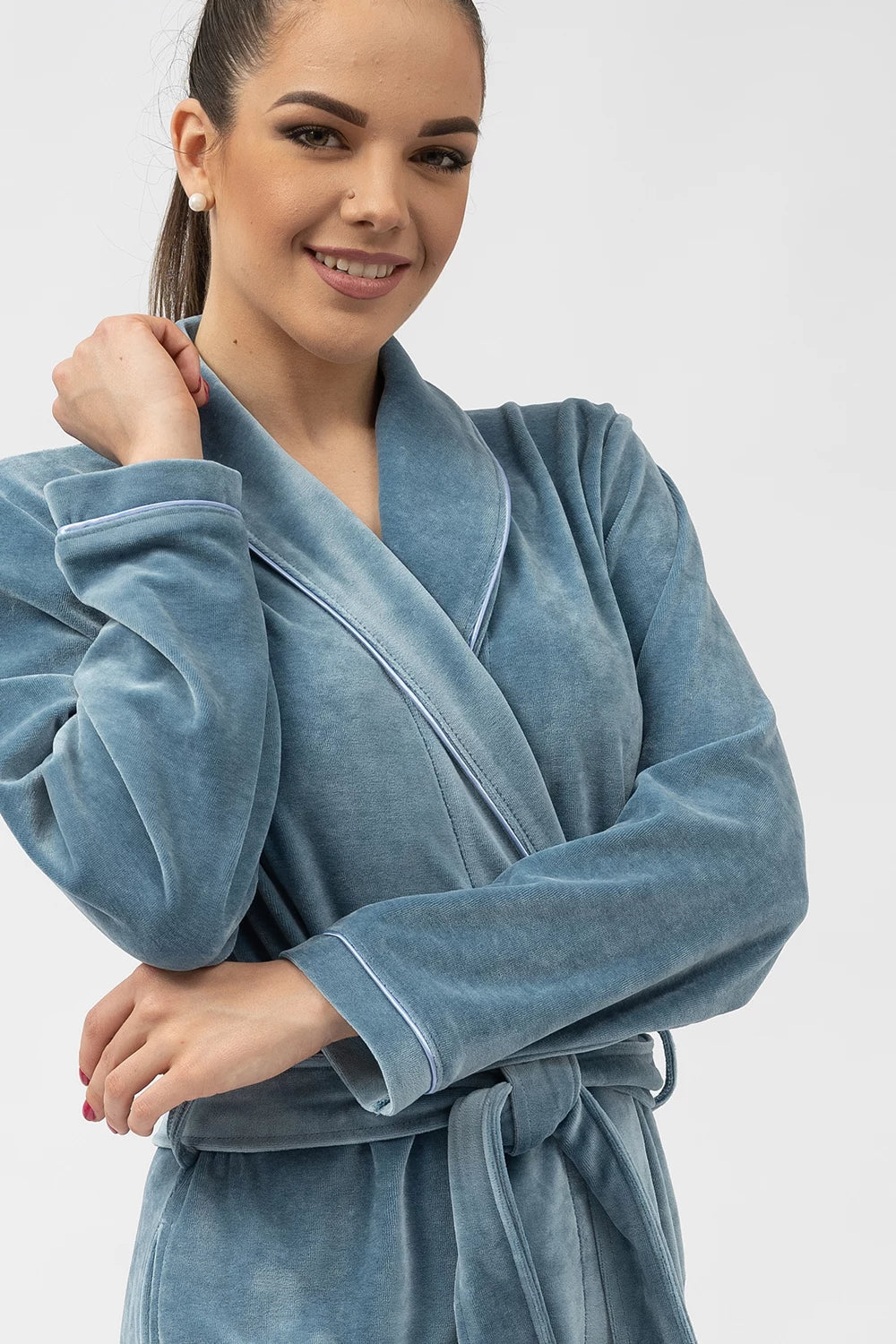 Extra Long Luxurious Modal Velour Bathrobe
