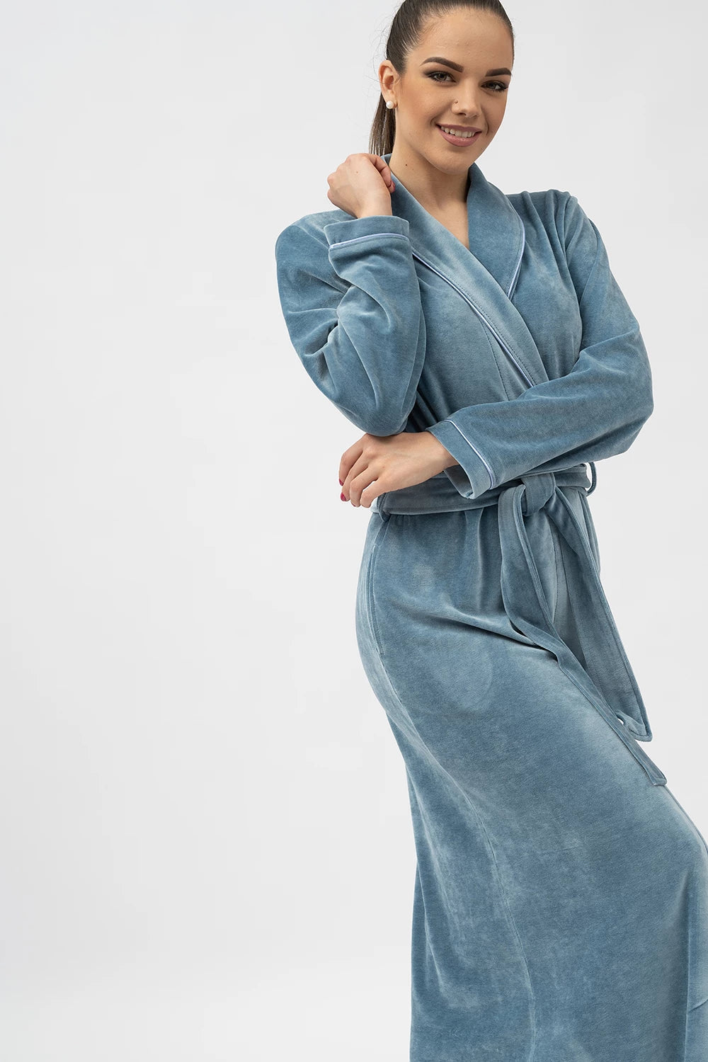 Extra Long Luxurious Modal Velour Bathrobe