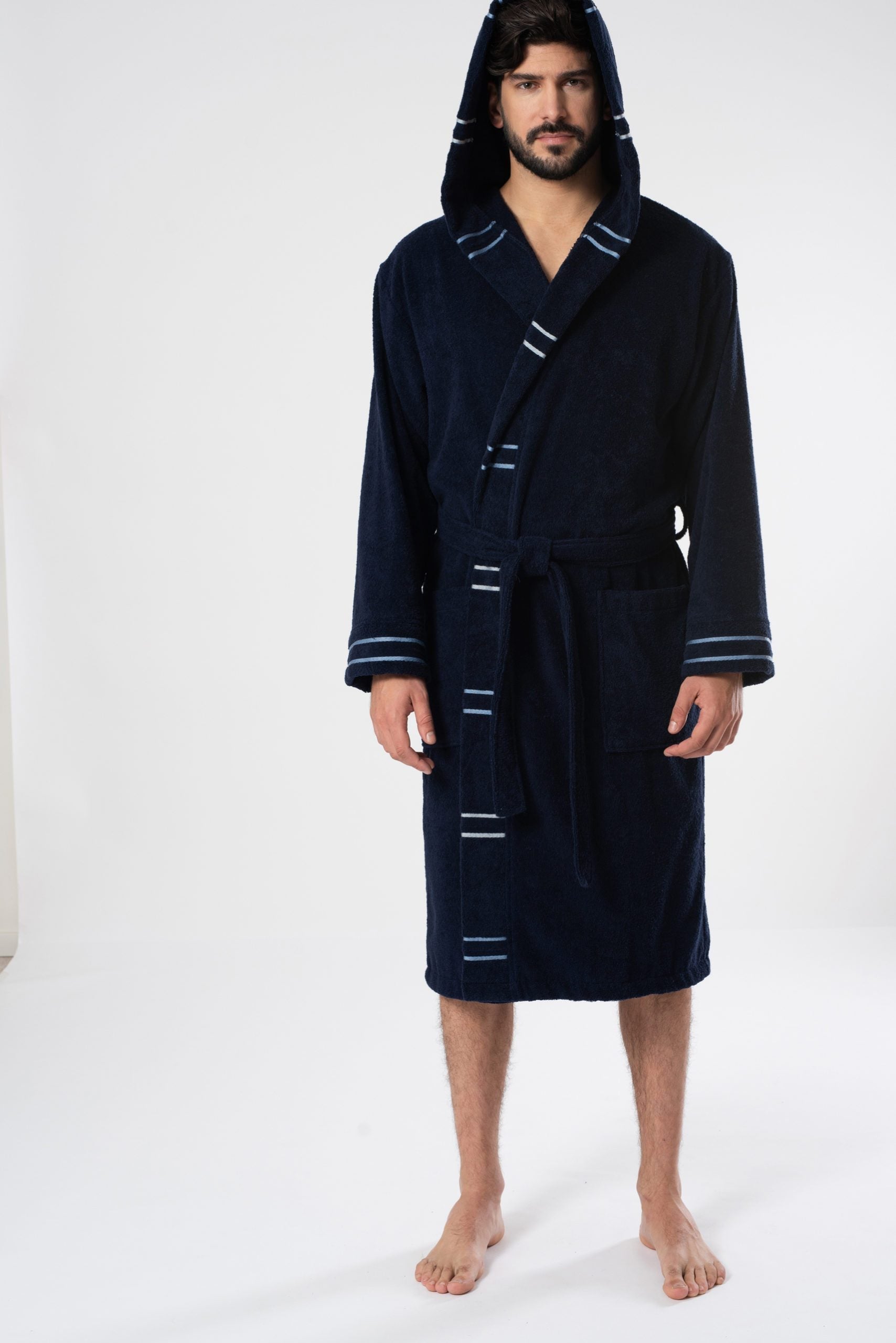 Belmanetti Unisex Cozy Cotton Terry Bathrobe in White - Free delivery available