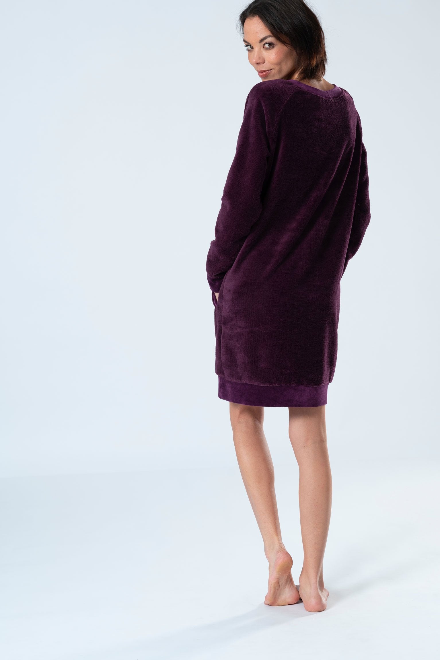 Belmanetti Womens Bamboo Warming Home Dress in Night Blue - Perfect for slow mornings