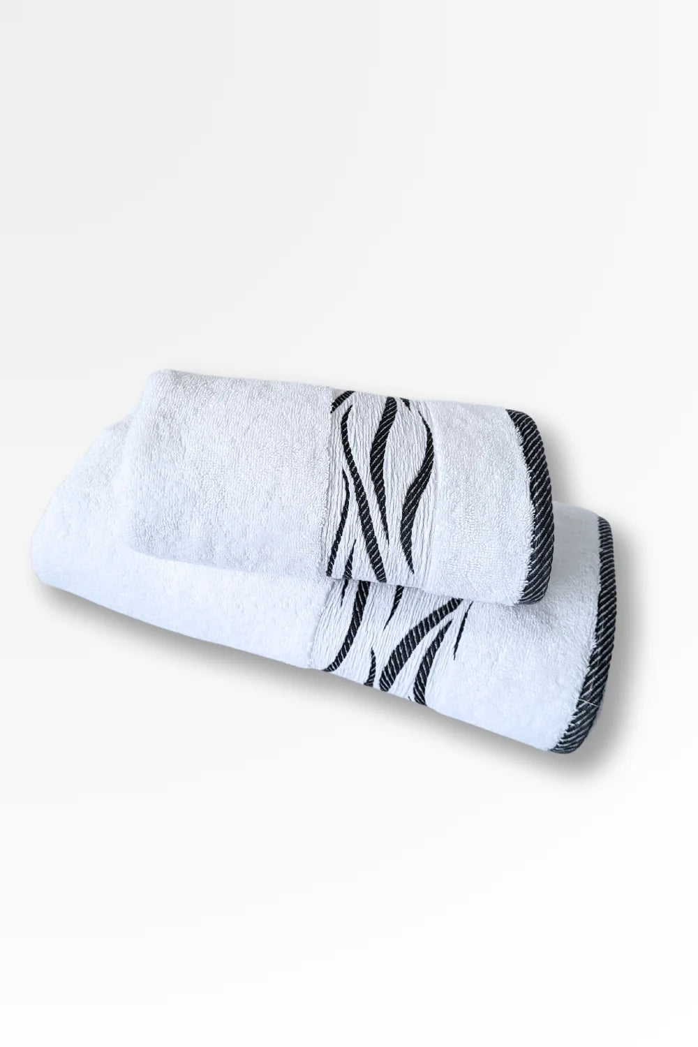 Premium Cotton Terry Towel Wave Design