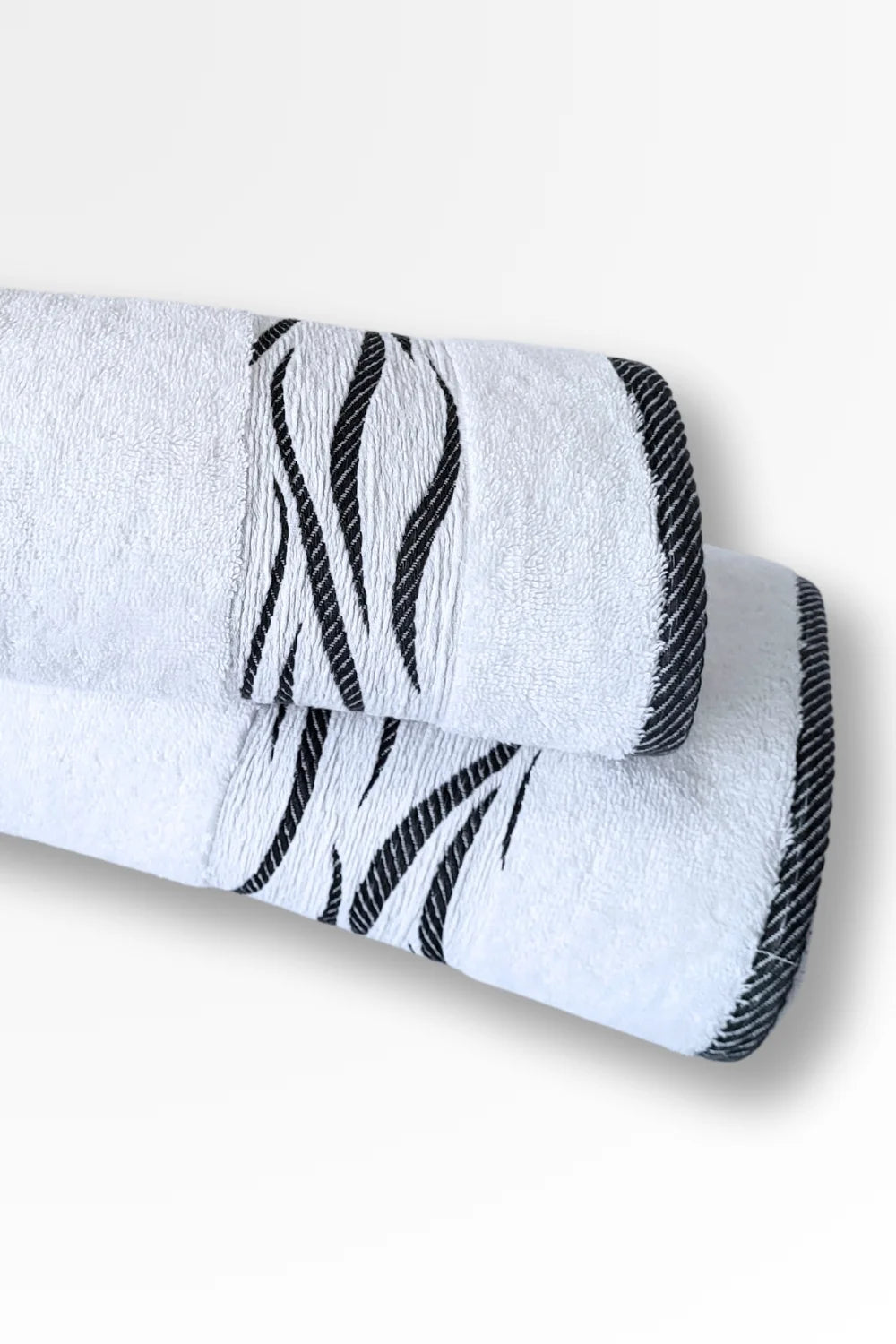 Premium Cotton Terry Towel Wave Design