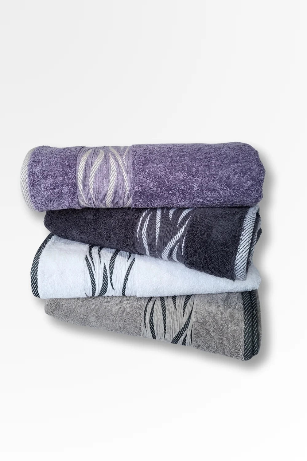 Premium Cotton Terry Towel Wave Design