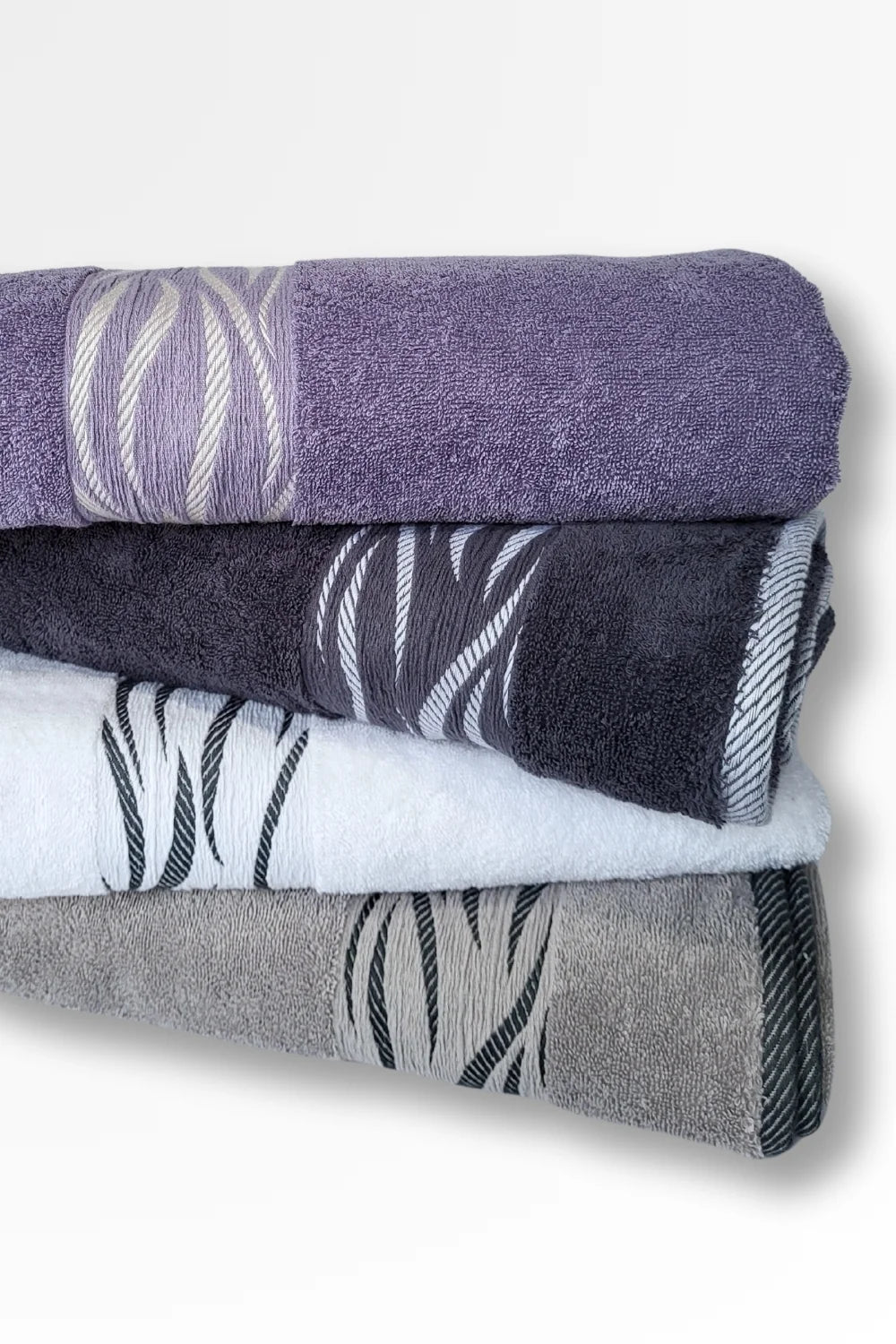 Premium Cotton Terry Towel Wave Design