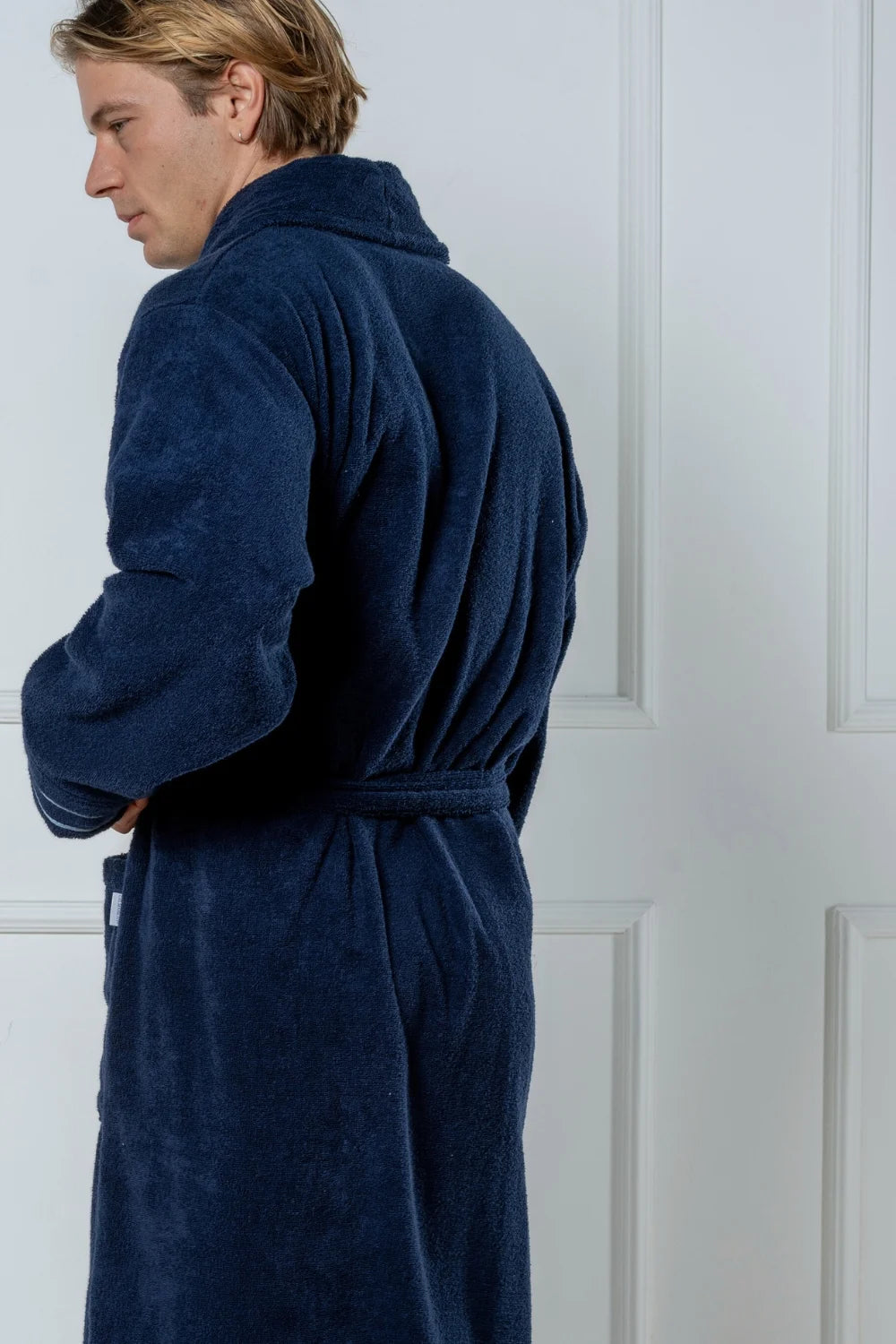 Premium Cotton Terry Bathrobe with Shawl Collar