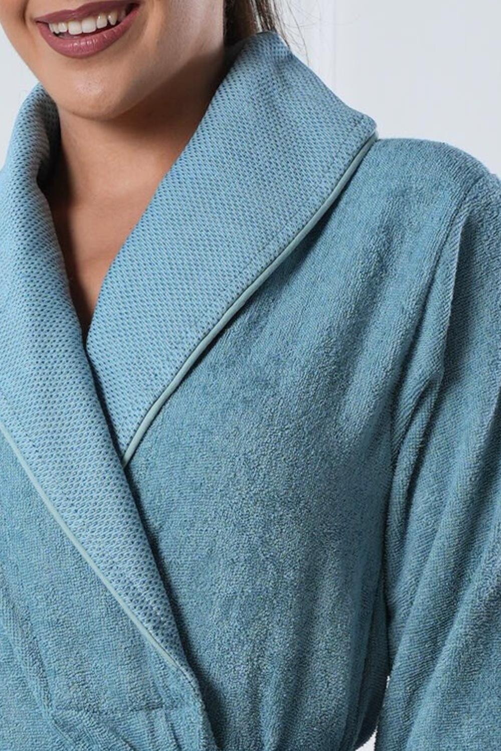 Eco-Friendly Bamboo Cotton Shawl Collar Robe