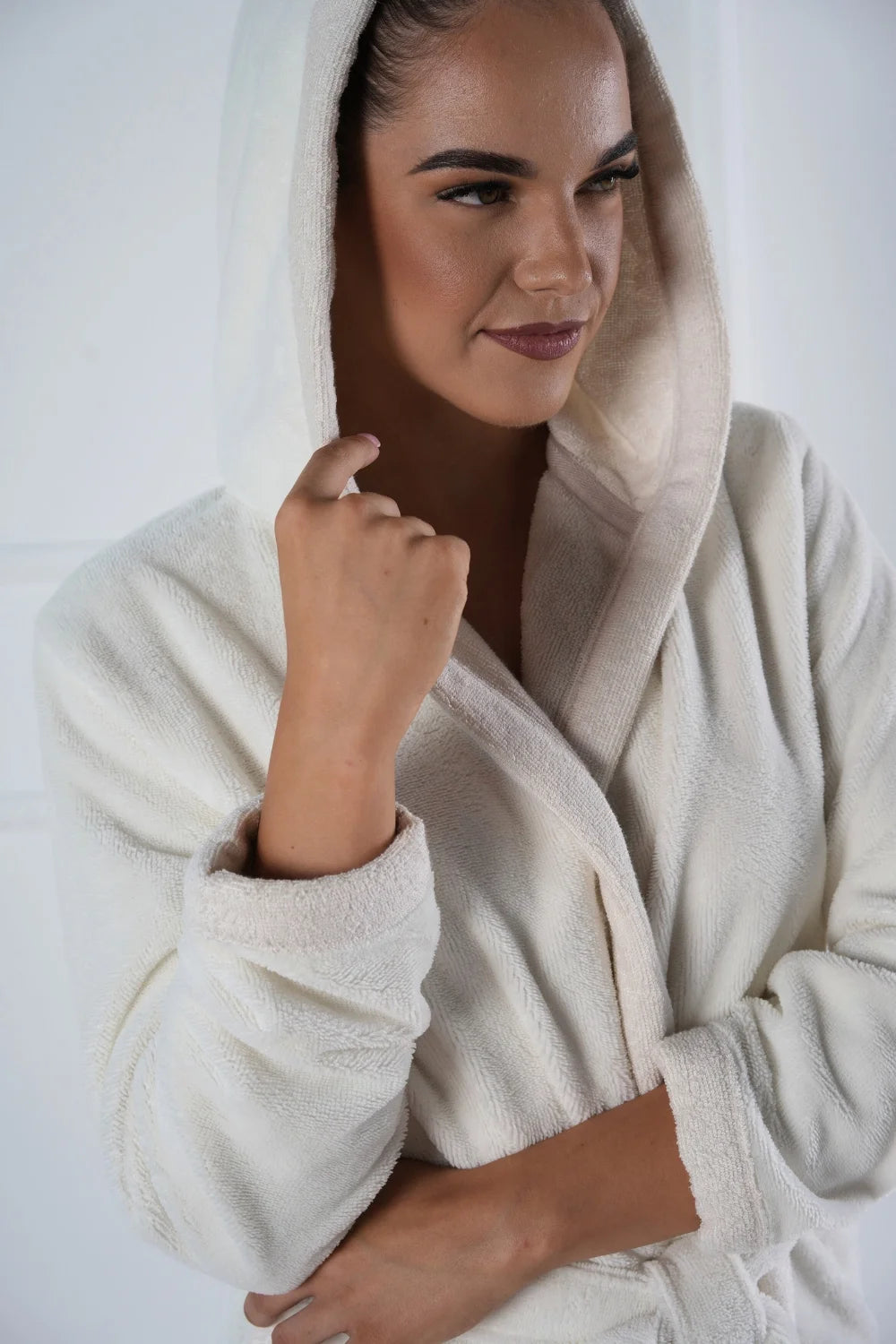 Bamboo-Infused Long Hooded Robe