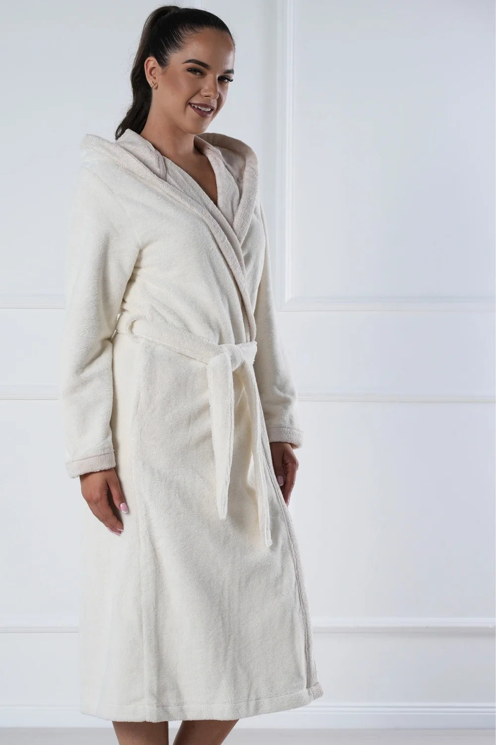 Bamboo-Infused Long Hooded Robe