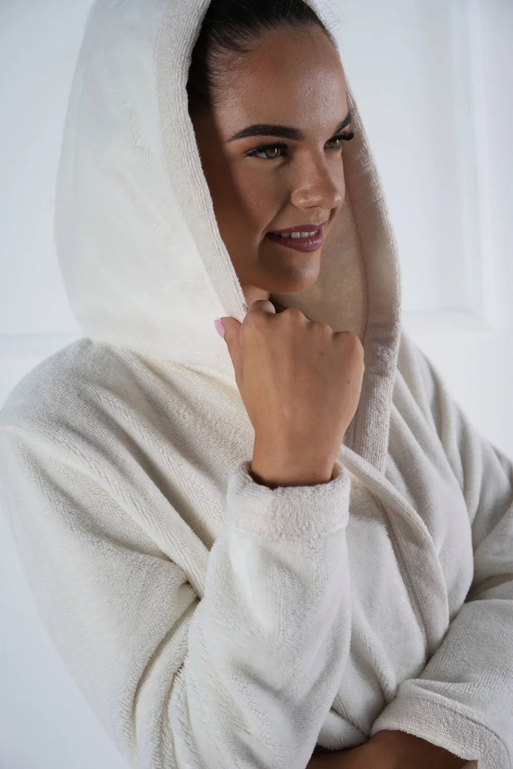 Bamboo Blend Hooded Short Robe