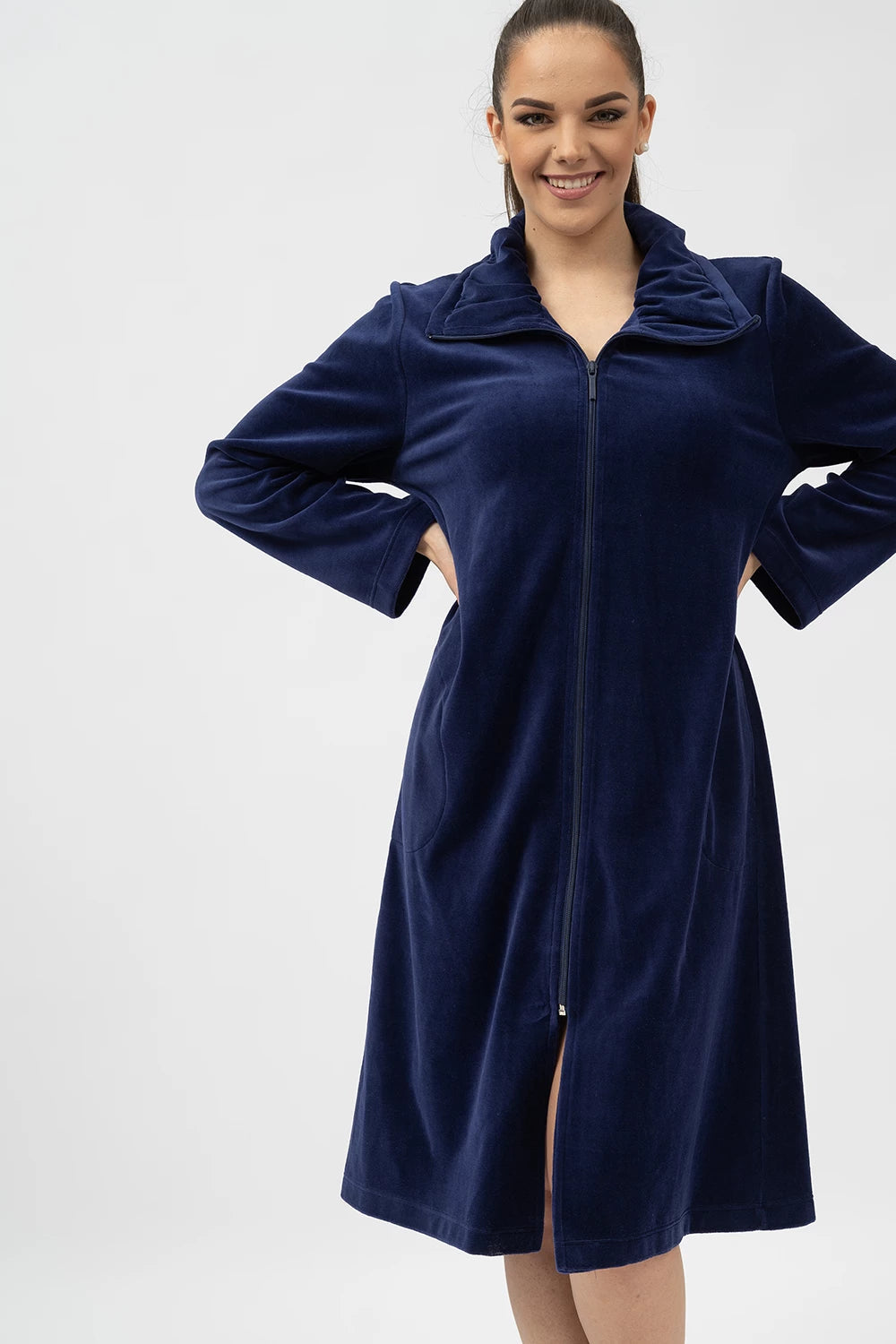 Classic Nicky Velour Women Zip Robe