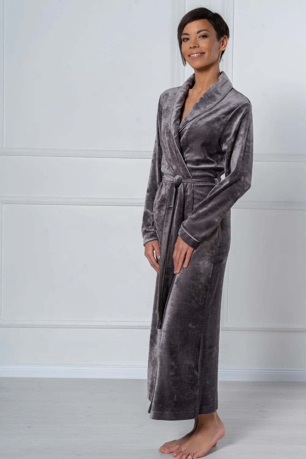 Extra Long Luxurious Modal Velour Bathrobe