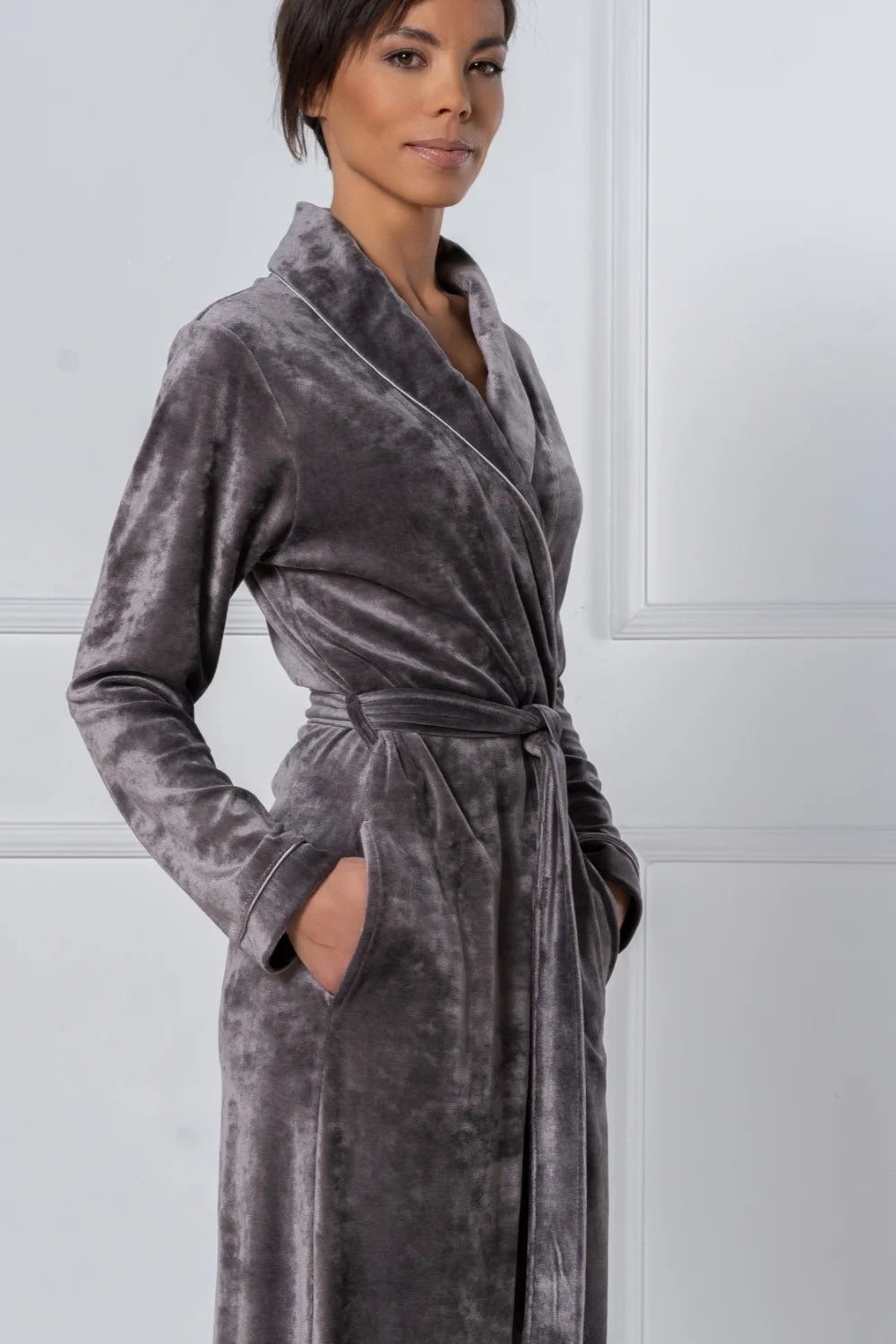 Extra Long Luxurious Modal Velour Bathrobe