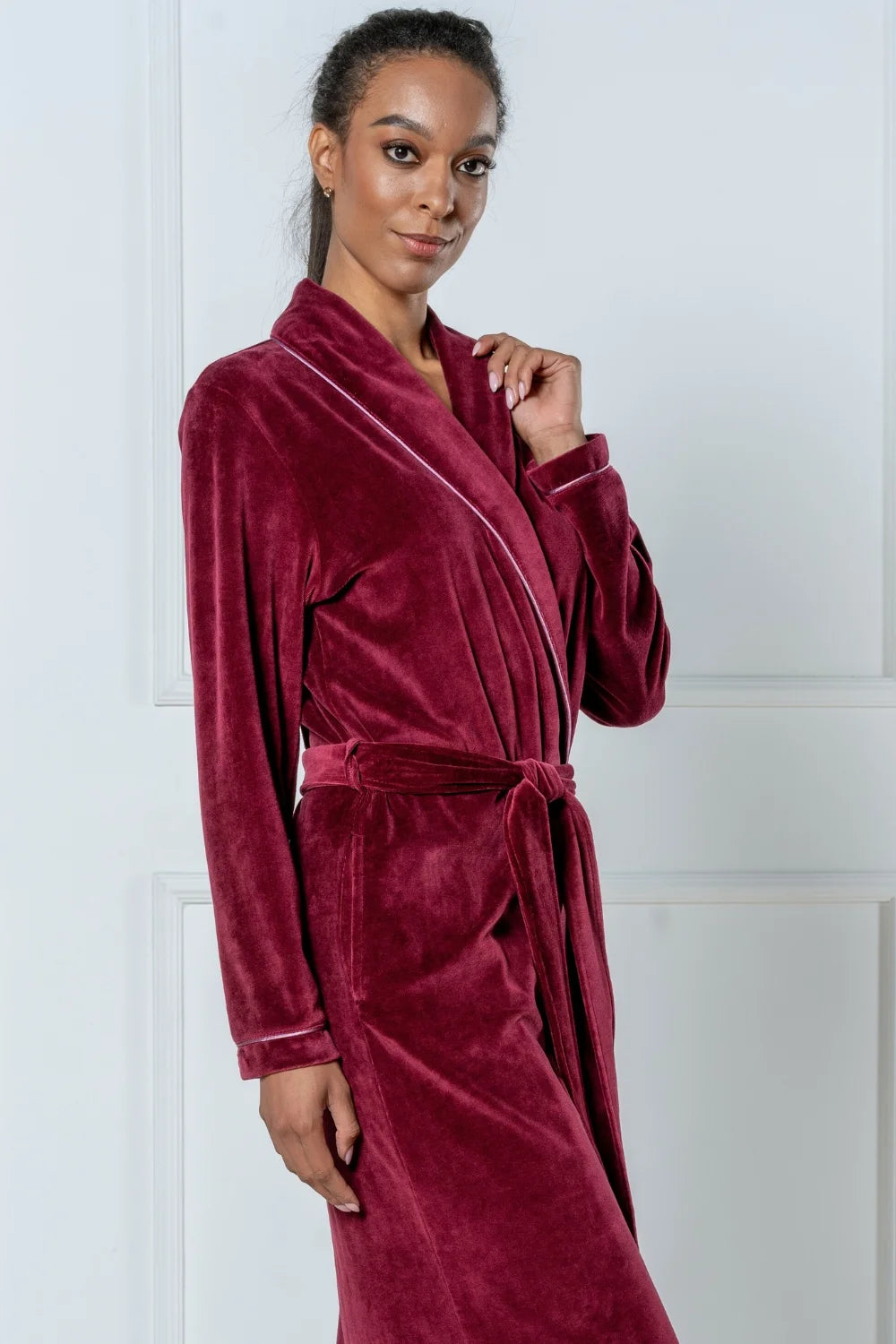 Extra Long Luxurious Modal Velour Bathrobe