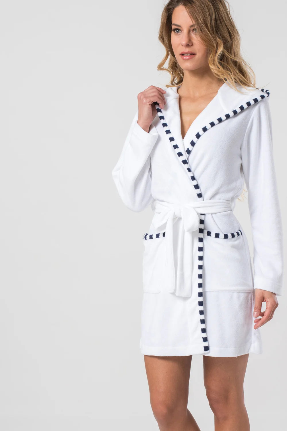 Hooded Terry Knit Bathrobe