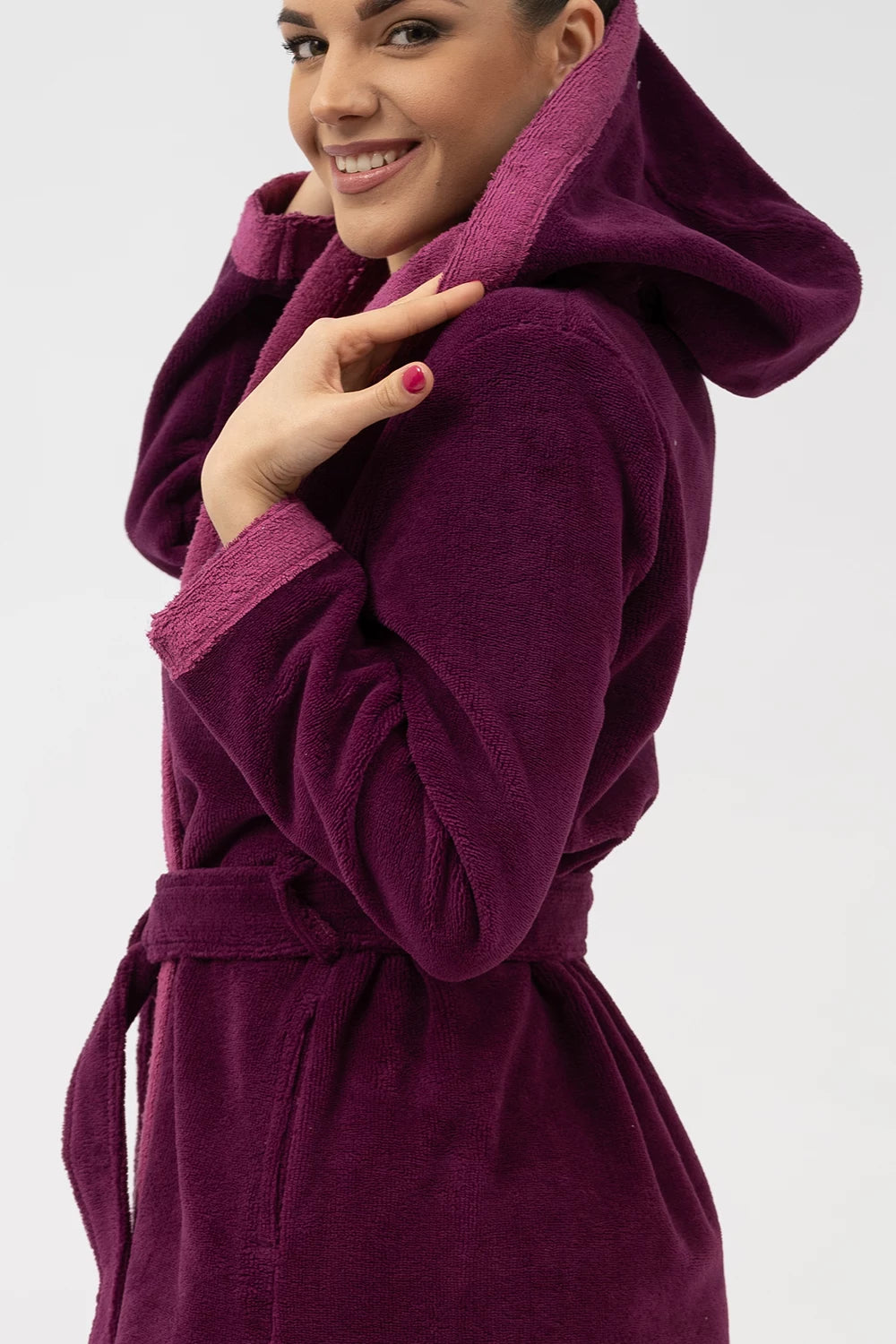 Bamboo-Infused Long Hooded Robe