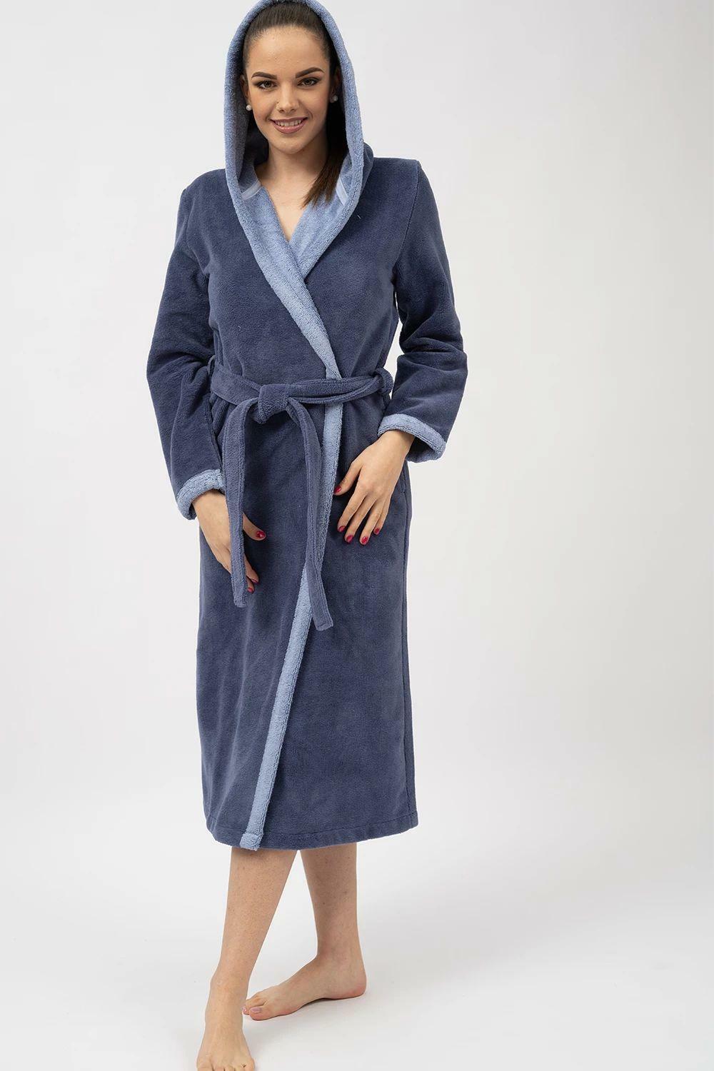 Bamboo-Infused Long Hooded Robe