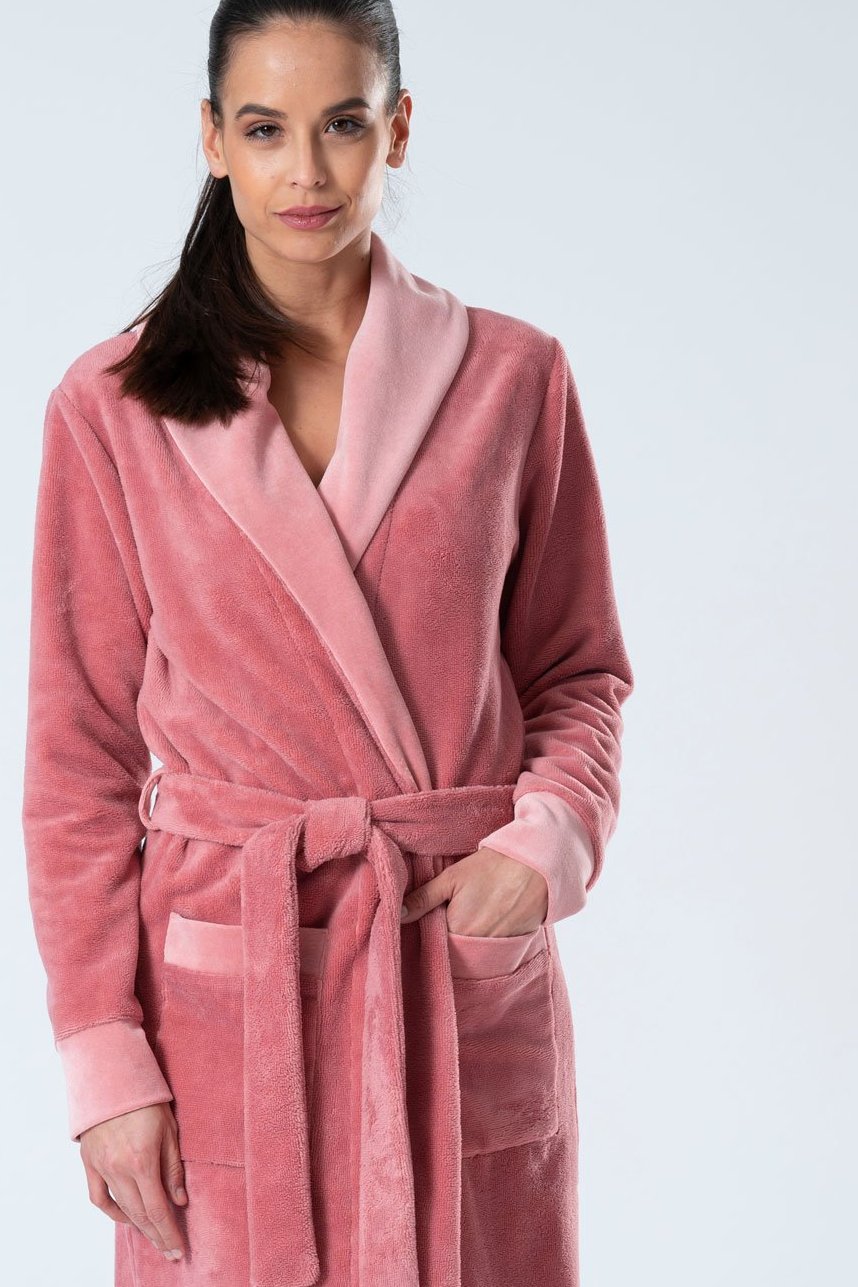 Bamboo Blended Double Fabric Shawl Collar Bathrobe