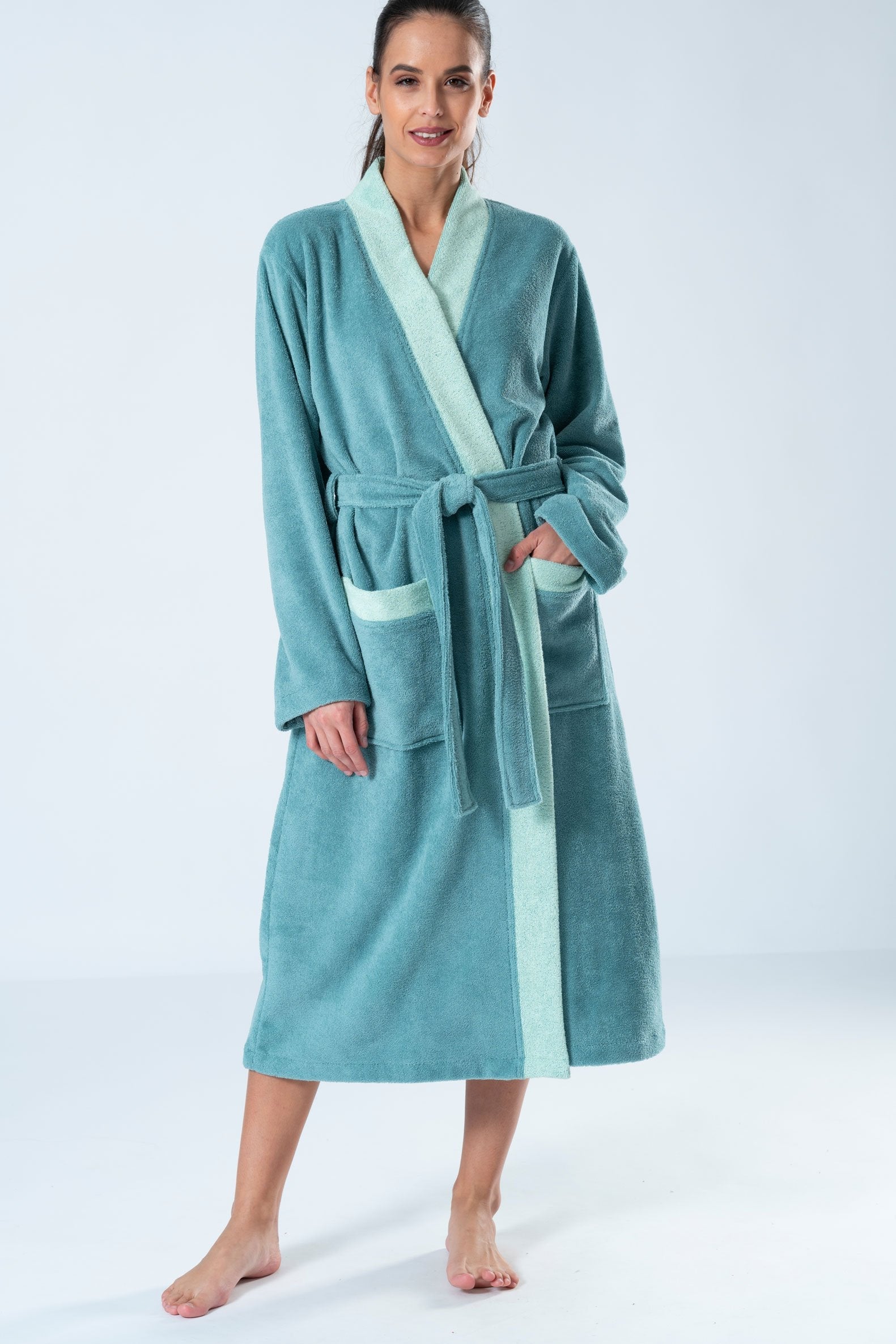 Bamboo Blend Long Kimono Robe