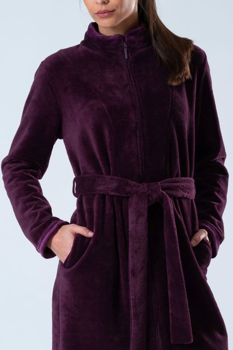 Bamboo-Cotton blend Full-Zip Bathrobe