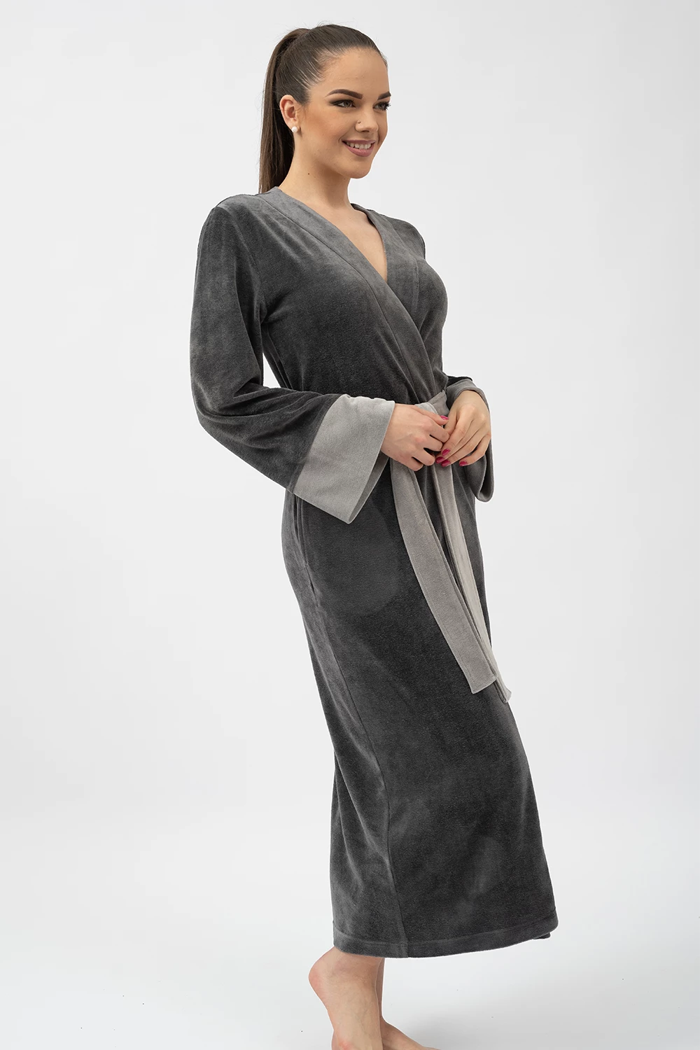 Extra Long Japanese Style Bamboo Kimono Robe