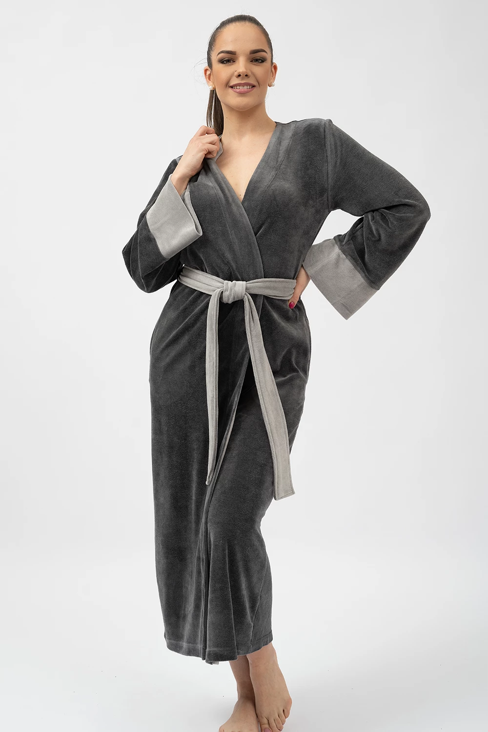 Extra Long Japanese Style Bamboo Kimono Robe