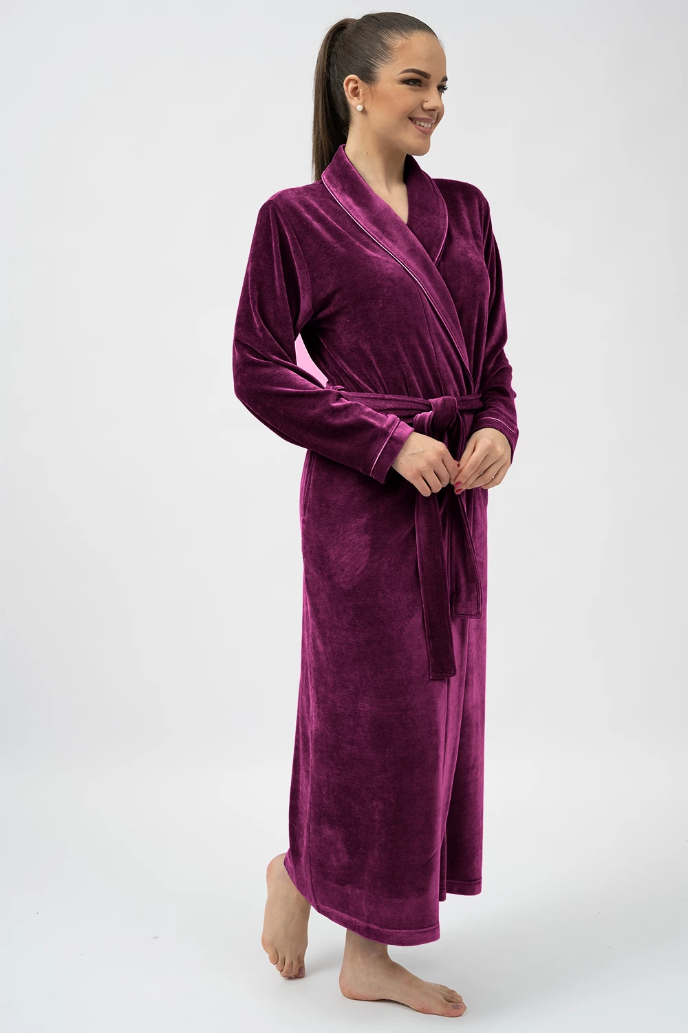 Extra Long Luxurious Modal Velour Bathrobe