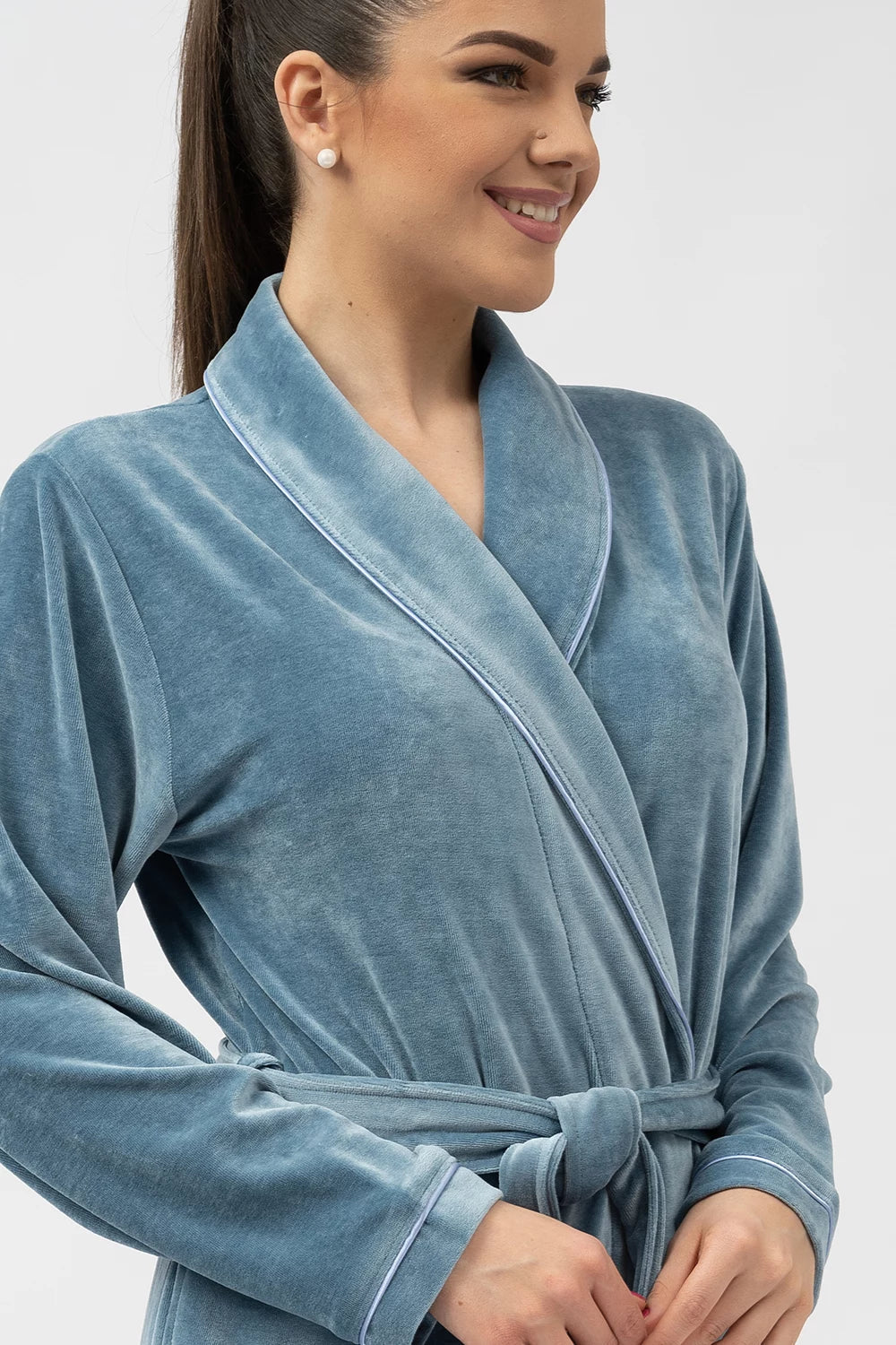 Extra Long Luxurious Modal Velour Bathrobe