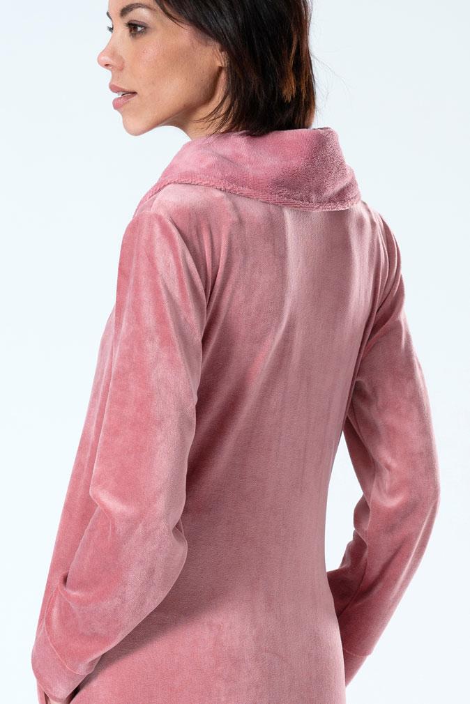 Extra-Long Full-Zip Bamboo Velour Robe