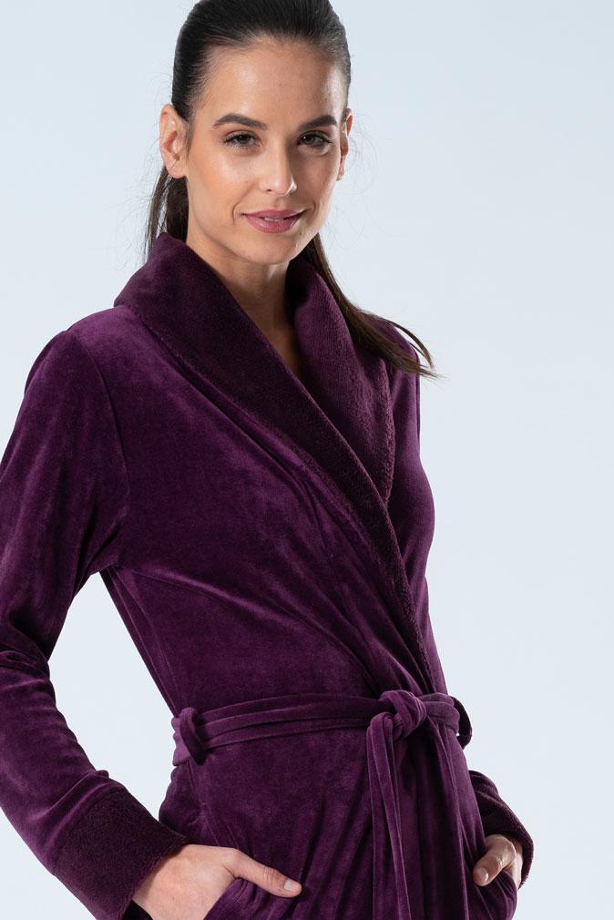 Elegant Extra-Long Bamboo Blended Velour Robe