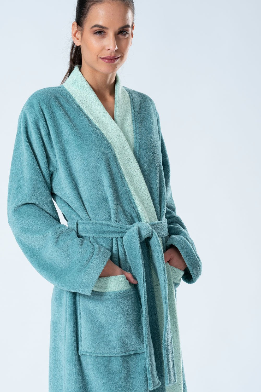 Bamboo Blend Long Kimono Robe